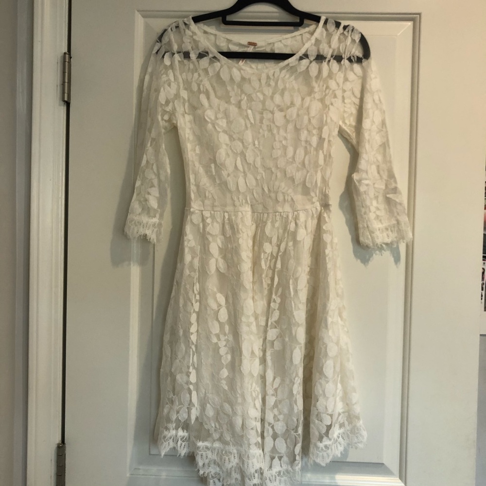 Free People White Lace Dress